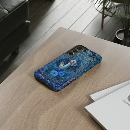 Blue Floral Art Nouveau Style Phone Case