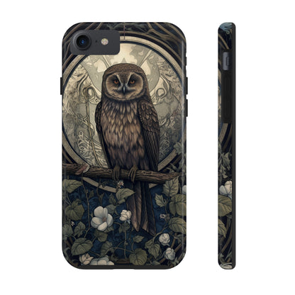 The Hermit Owl | Dark Academia Aesthetic Retro Tough iPhone Case | Embrace Mystical Vibes with Captivating Tarot Art and Reliable Protection