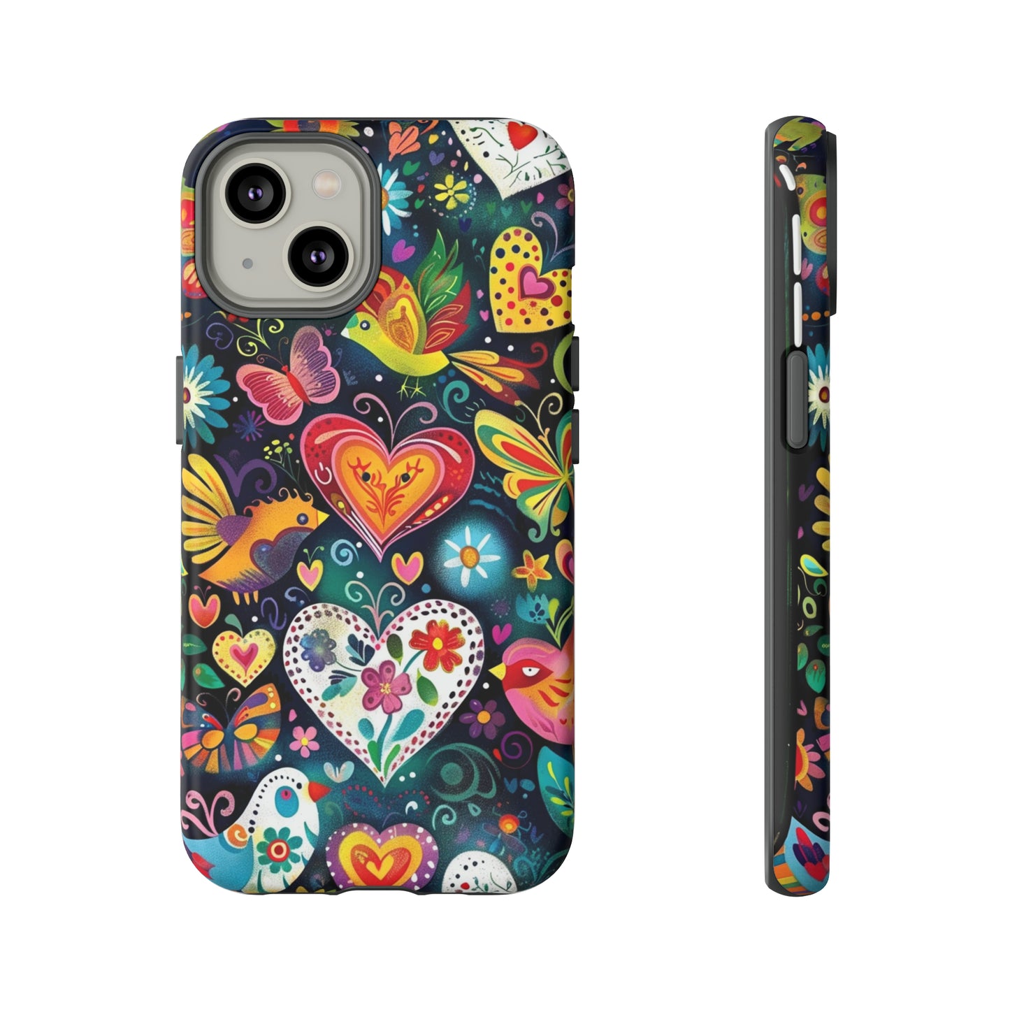 Floral Butterfly Magic Hearts Phone Case