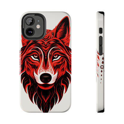 Mystic Echoes: Native American Tribal Wolf | Cultural Heritage iPhone Case