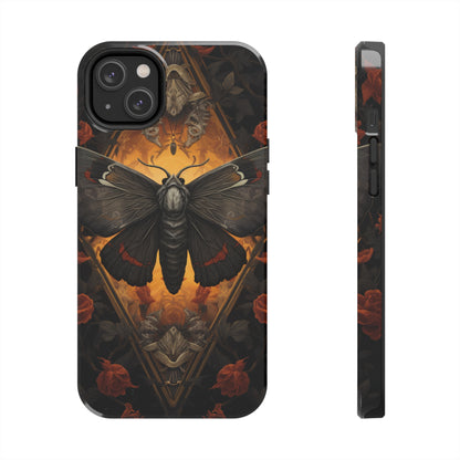 iPhone Case | Lost in Thought: Dark Academia Moth iPhone Tough Case