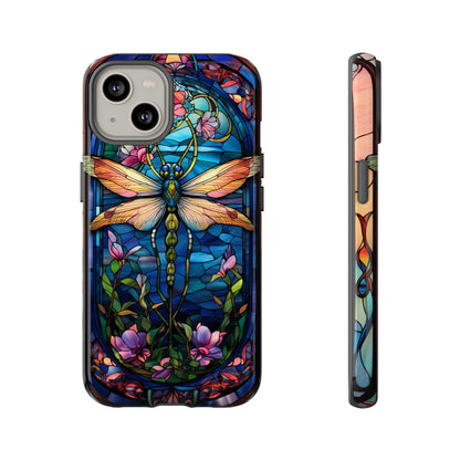 Art Nouveau Stained Glass Dragonfly Phone Case