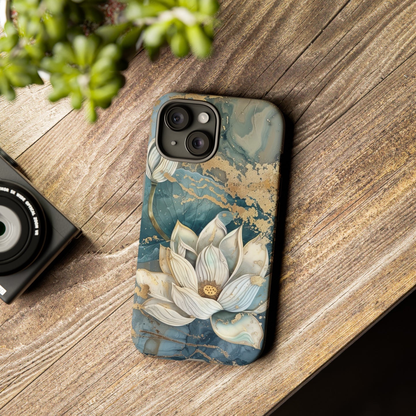 Zen Lotus Gold Floral Phone Case