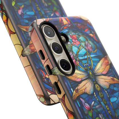 Art Nouveau Stained Glass Dragonfly Phone Case