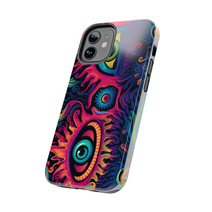 Psychedelic Art: The Eyes Upon Us iPhone Case | Embrace the Mystique of Trippy Visuals