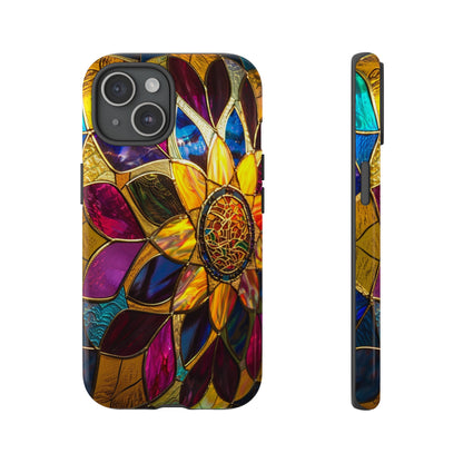 Cosmic Stained Glass Mandala Phone Case