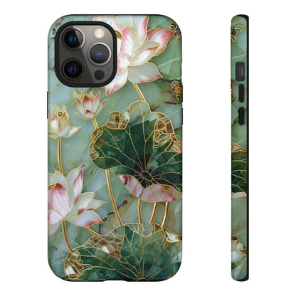 Elegant Floral Phone Case - Tough Cases with Lotus Design