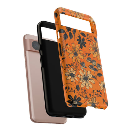 Orange Floral Phone Case Cute Summer Flower Aesthetic