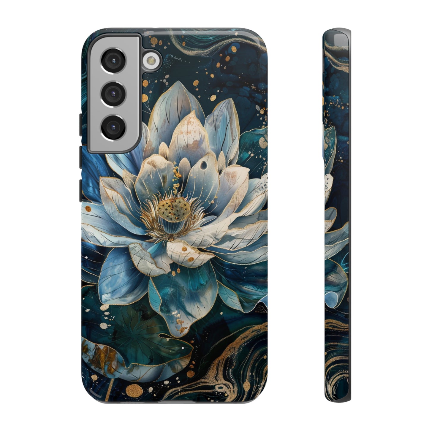 Zen Stained Glass Lotus Floral Design Phone Case