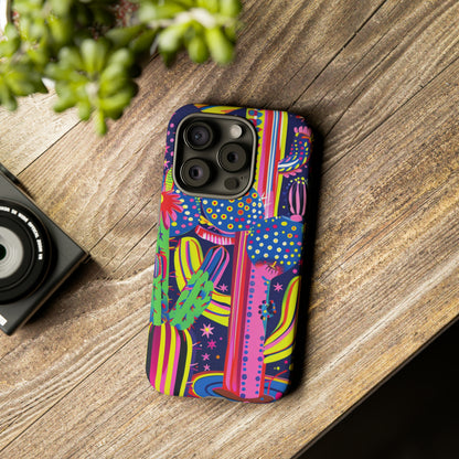 Retro 1960s Psychedelic Cactus Flowers Phone Case