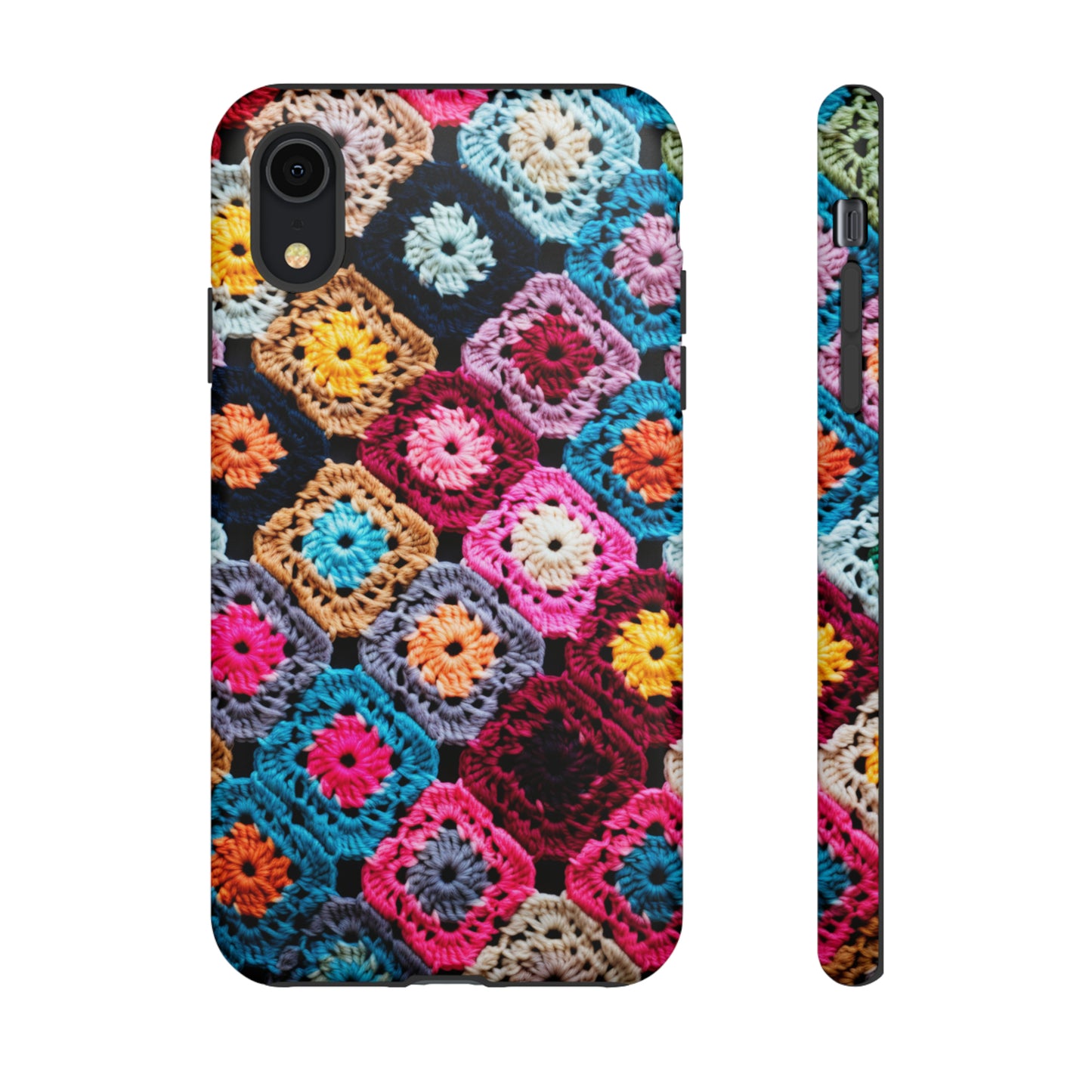 Vintage Floral Crochet Blanket Knit Look Phone Case