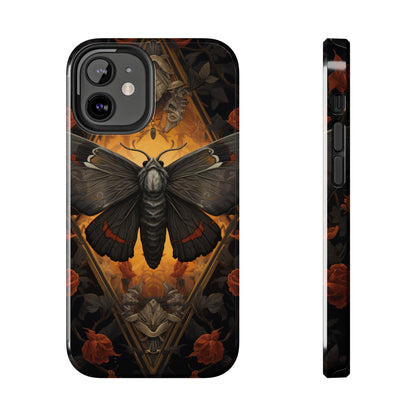 iPhone Case | Lost in Thought: Dark Academia Moth iPhone Tough Case