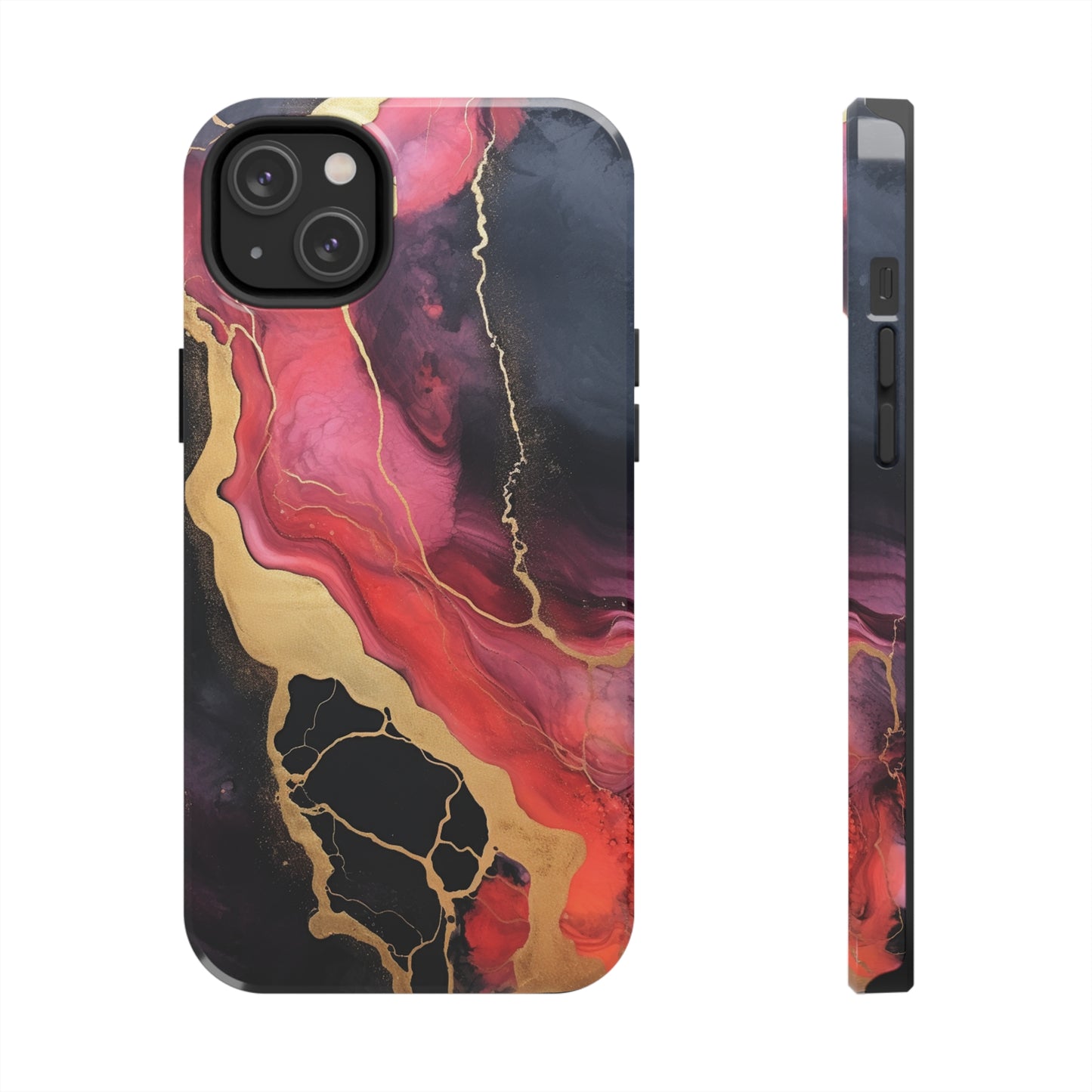 Marbled Dark Lava flow Phone Case | Embrace the Mesmerizing Multicolor Art