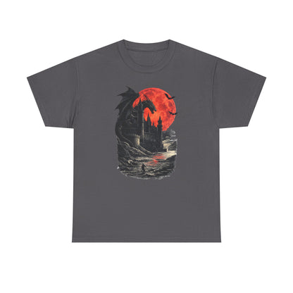 Medieval Dragon Dark Fantasy T Shirt Gothic Graphic Tee