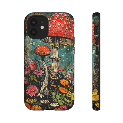 Trippy Magic Mushroom Retro Art Phone Case