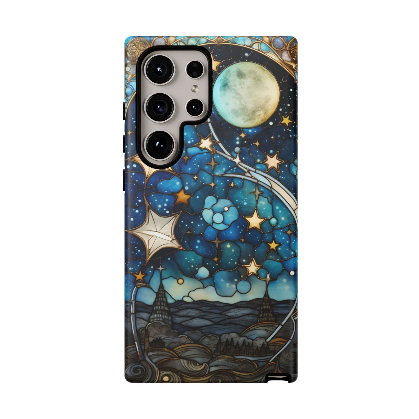 Boho Starry Night Stained Glass Artistry Phone Cover