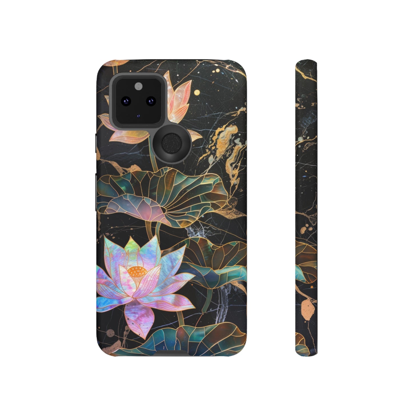 Zen Stained Glass Lotus Floral Design Phone Case