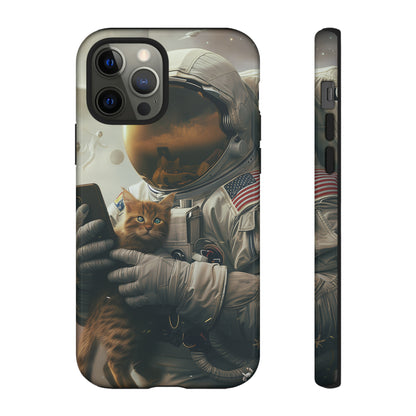 The Astronaut and the Cat Phone Case