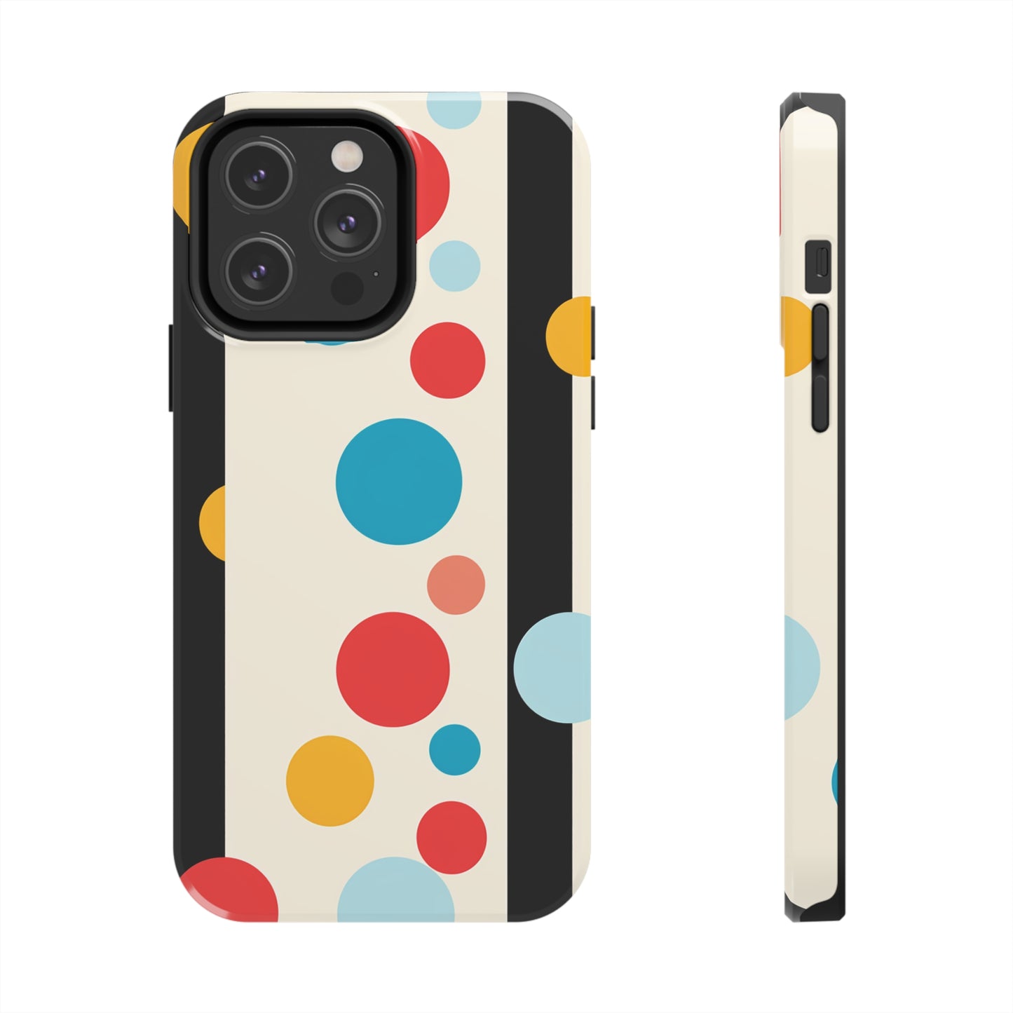 Classic Meets Creative: Abstract Polka Dots Tough Case for iPhone