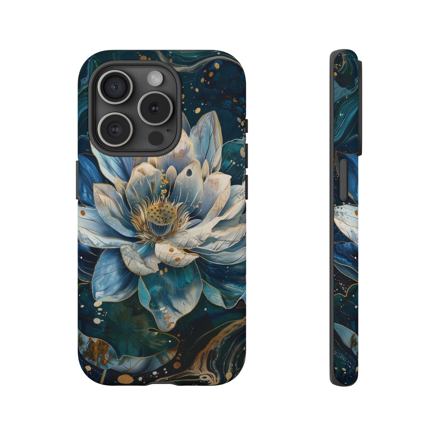 Zen Stained Glass Lotus Floral Design Phone Case