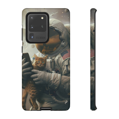 The Astronaut and the Cat Phone Case