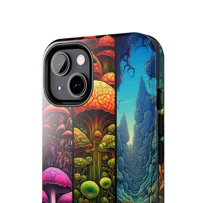 Life is just a fantasy, Mushroom, Flower Stained Glass iPhone Case | Psychedelic Natural Beauty