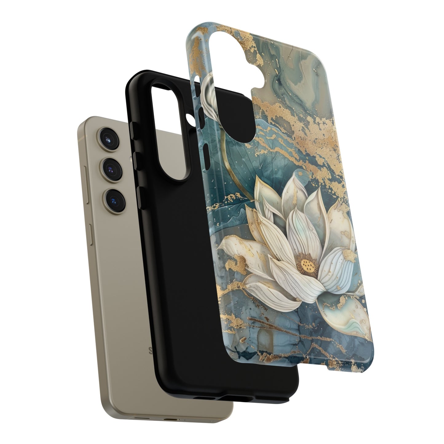 Zen Lotus Gold Floral Phone Case