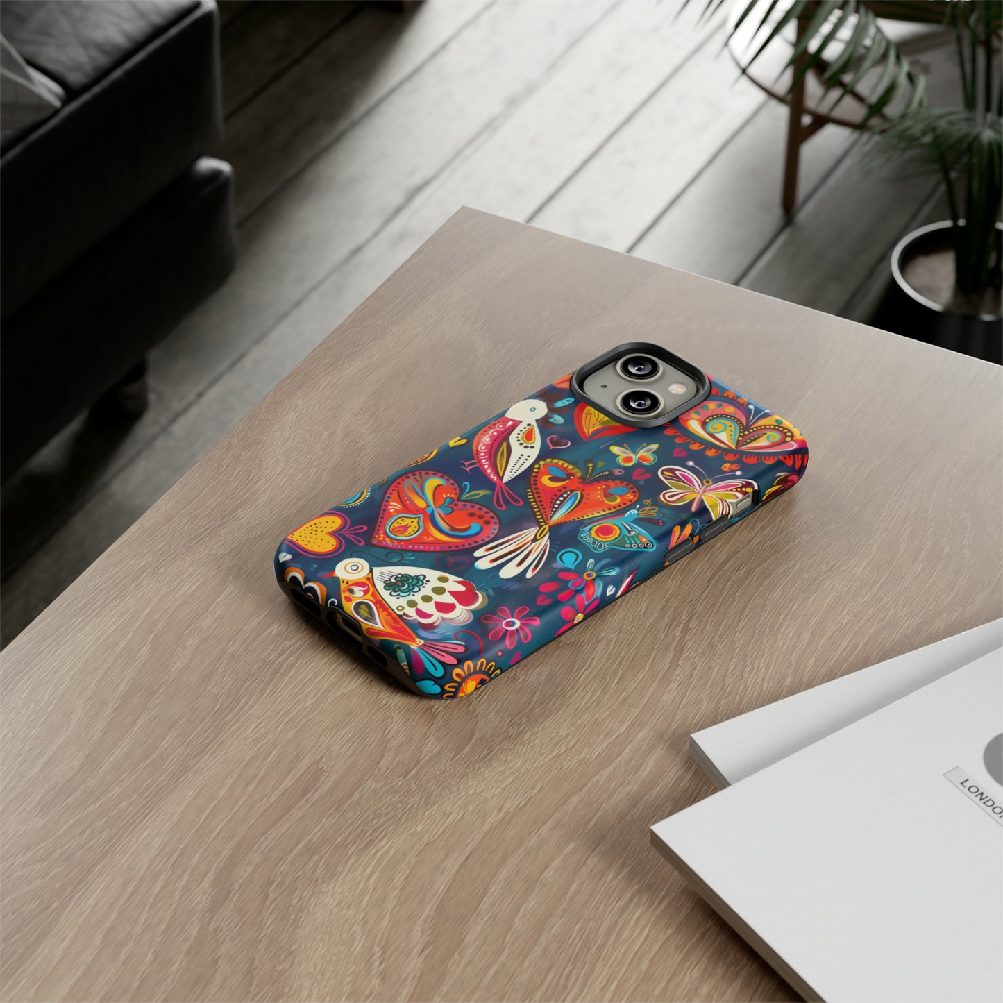 Bright Colorful Mexican Style Mural Painting Phone Case