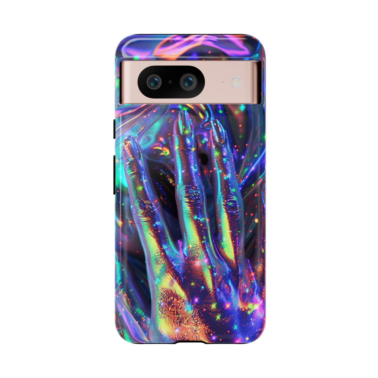 Marbled opalescent Holographic Print Phone Case