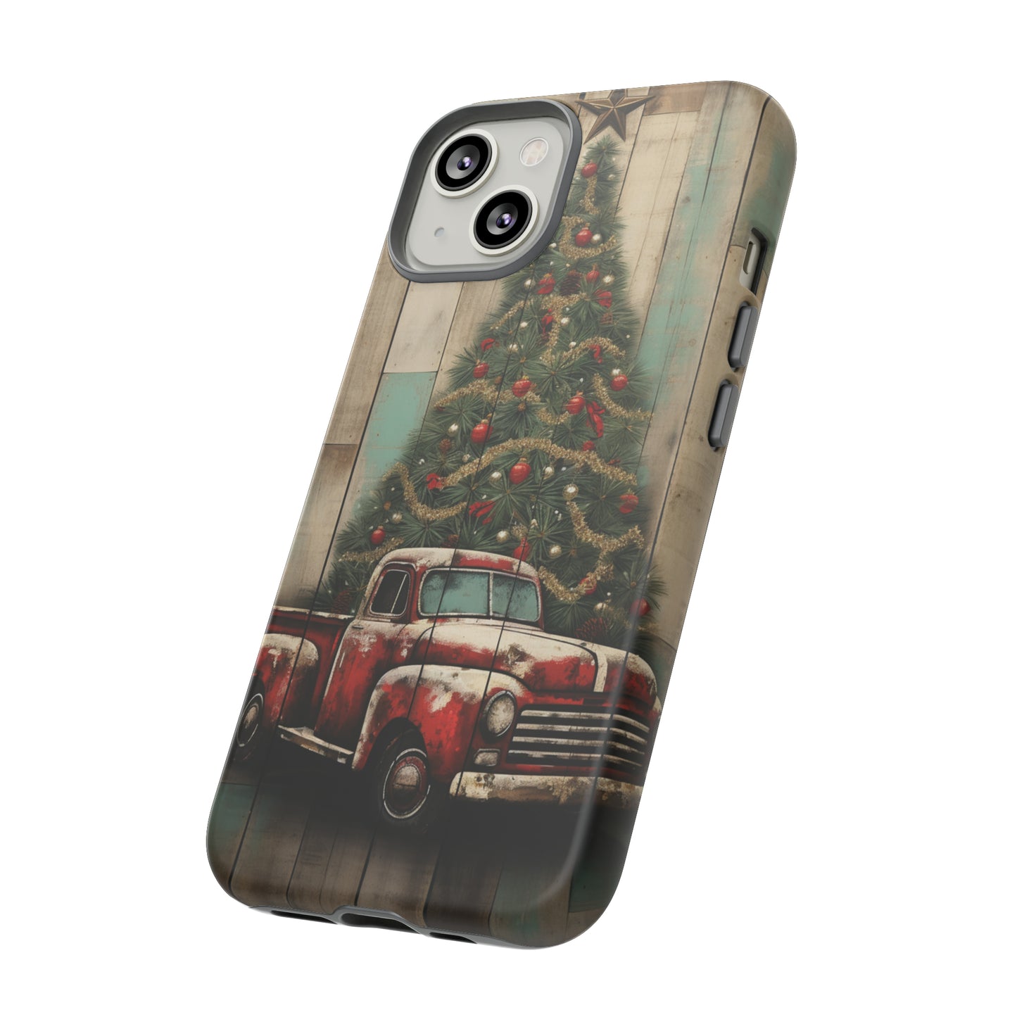 Classic Red Pickup Truck Christmas Phone Case