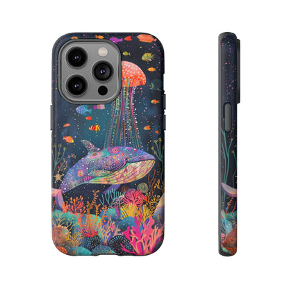 Whale Shark, Turtle, Jellyfish Phone Case