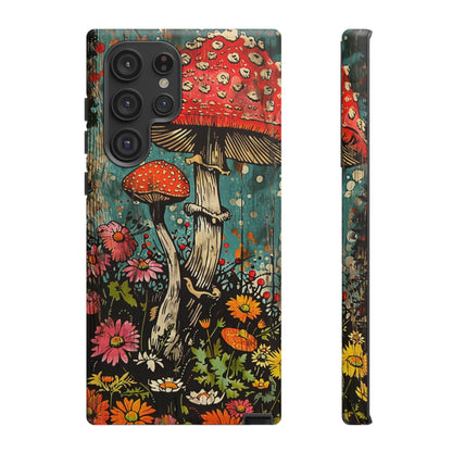 Trippy Magic Mushroom Retro Art Phone Case