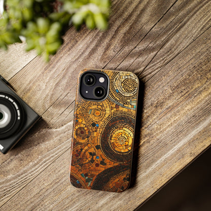 Golden Spiral Tile iPhone Case | Add Glamour and Elegance to Your Device