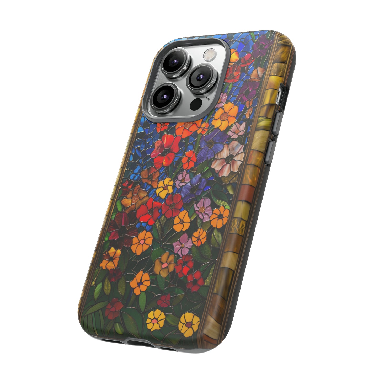 Gustav Klimt Style Flower Garden Painting Phone Case for iPhone 15, 14, Pro Max, 13, 12 & Samsung Galaxy S23, S22, S21, Google Pixel