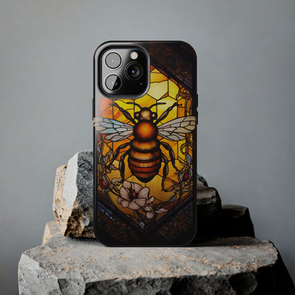 Stained glass Honey Bee iPhone Case | Embrace the Sweetness of Nature's Workers