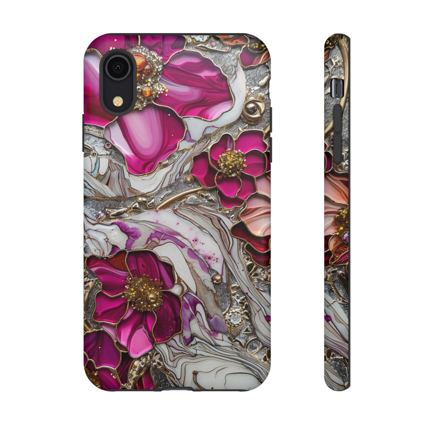 Stained Glass Magenta Floral Paisley Explosion Phone Case