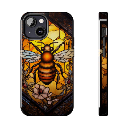 Stained glass Honey Bee iPhone Case | Embrace the Sweetness of Nature's Workers