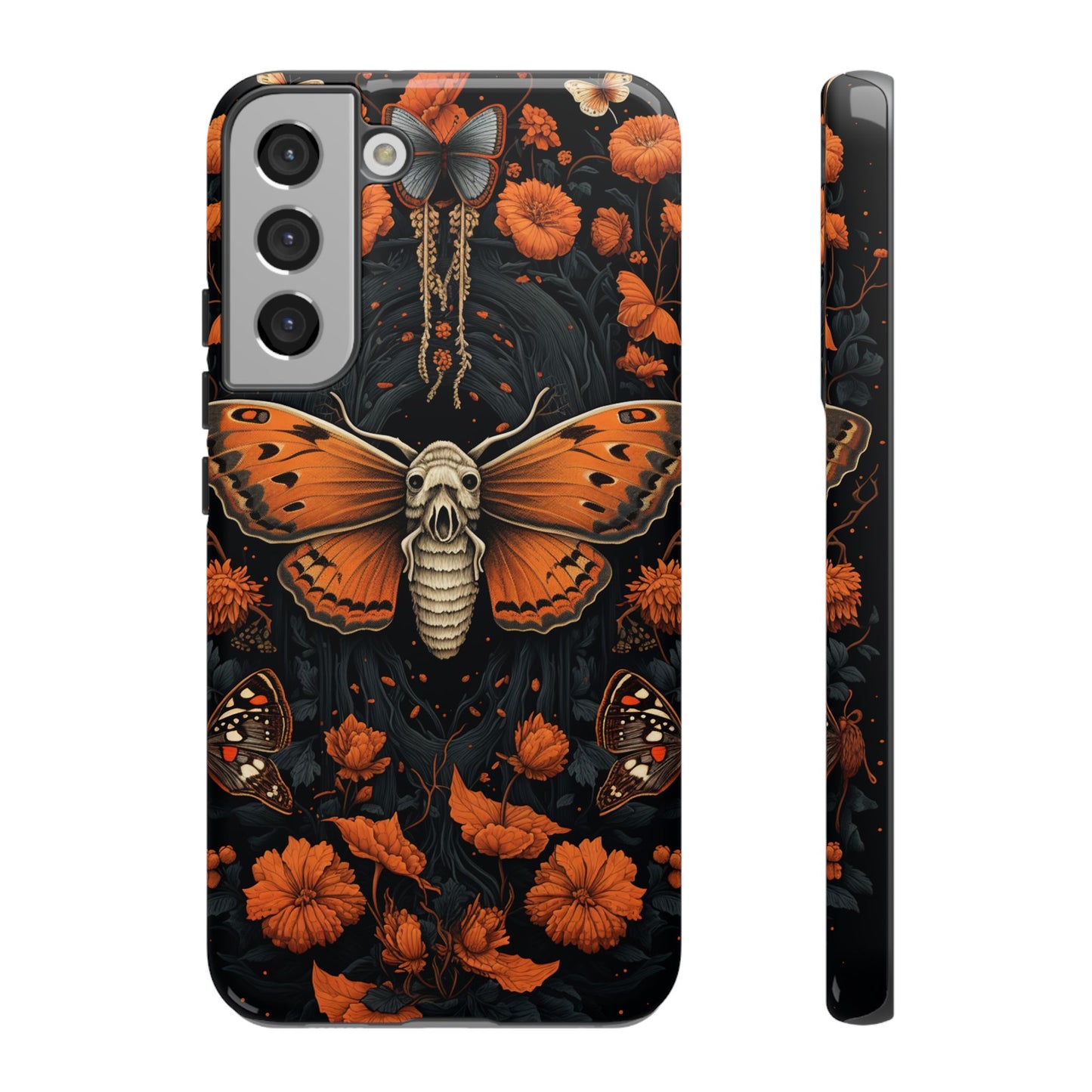 Eerie Elegance Halloween Goth Moth Phone Cover