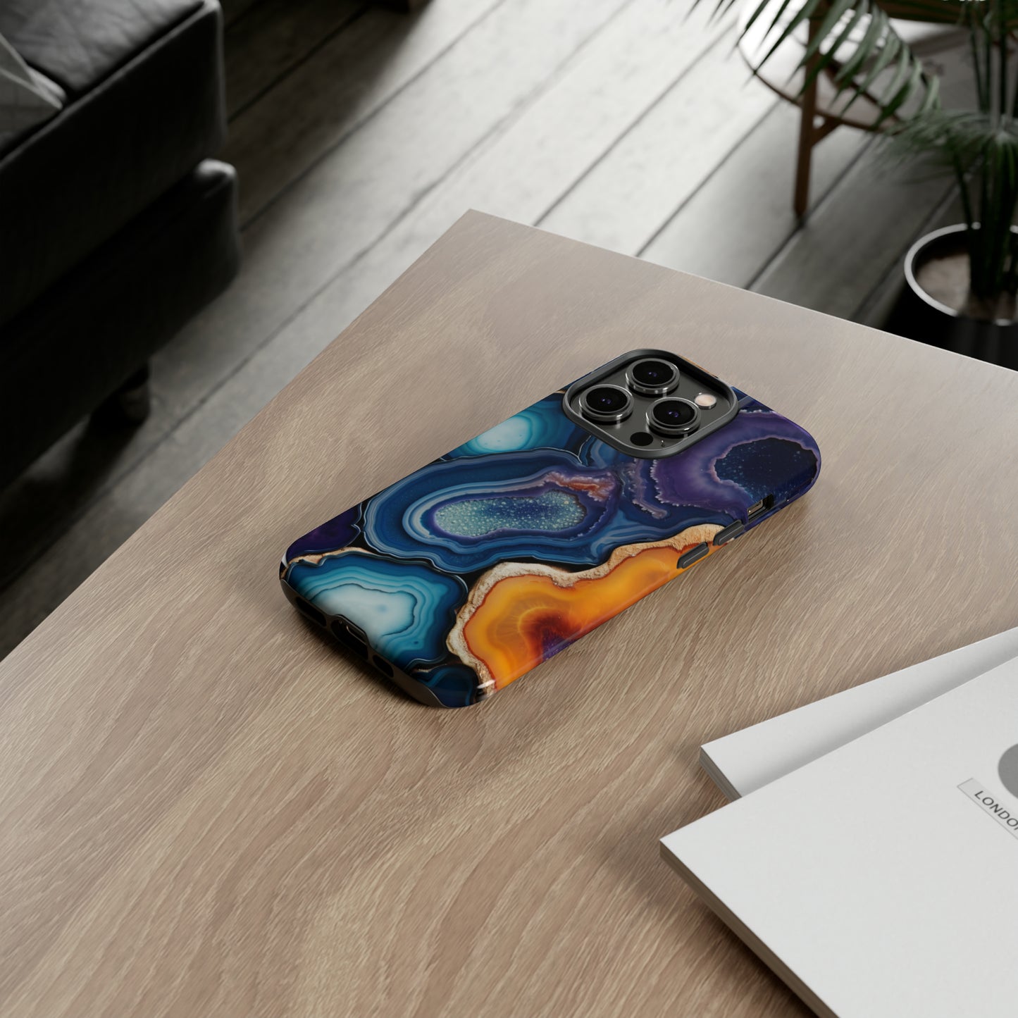 Agate Slice Geode Elegance: Natural Beauty Phone Case