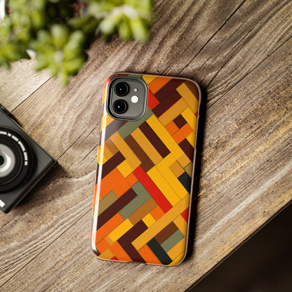 iPhone Tough Case: Intricate & Durable - The Weave Geometric Art Pattern