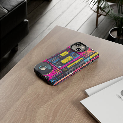 Boombox Hip Hop Music iPhone Case | Embrace Retro Vibes with Urban Beats for Google Pixel, iPhone, and Samsung Cases