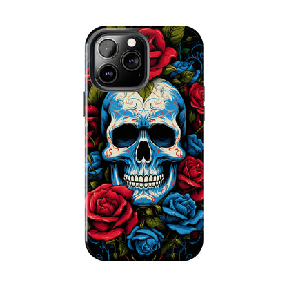 Skull and Roses iPhone Case | Edgy Elegance and Timeless Beauty