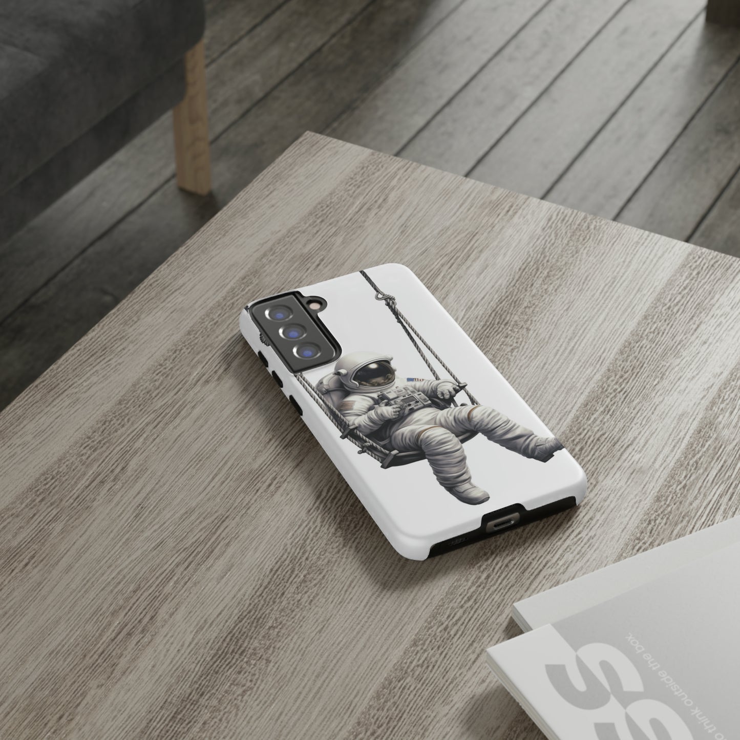 Astronaut on a Swing Phone Case