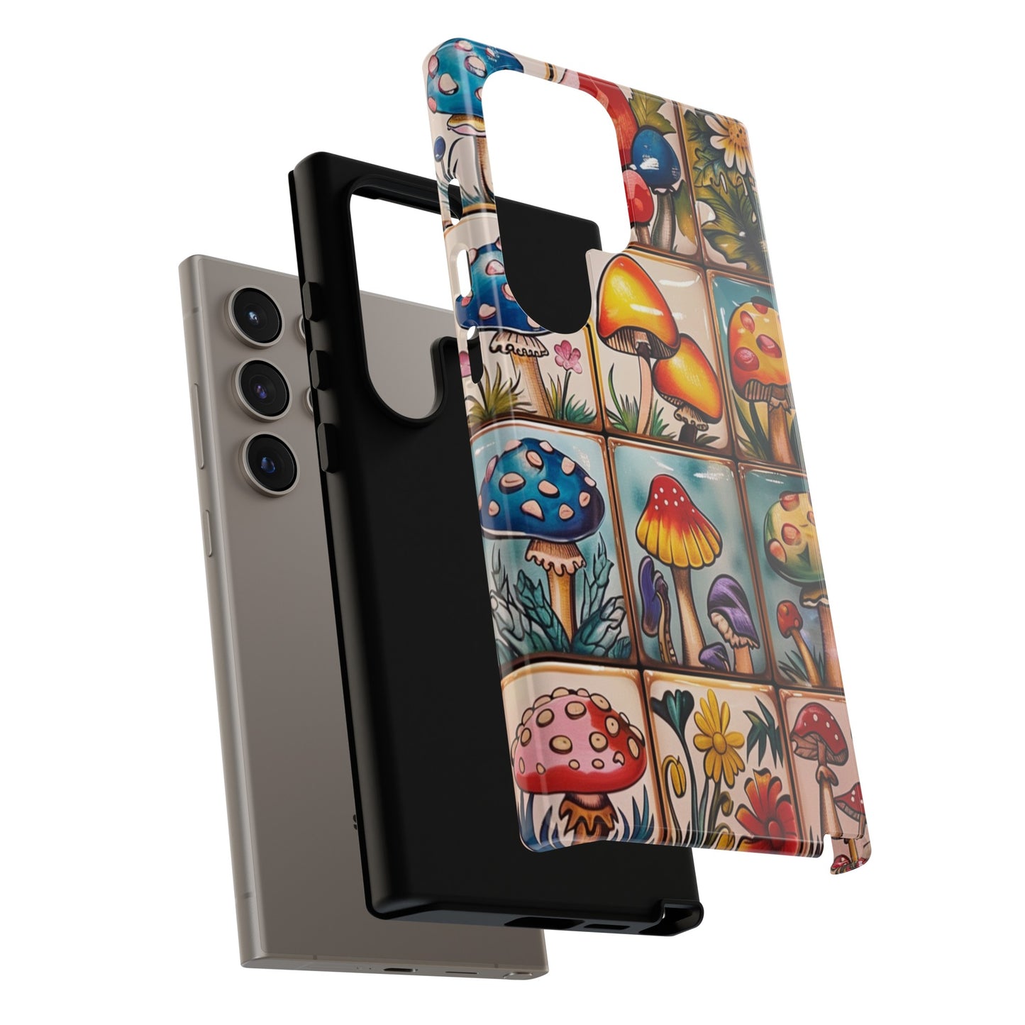 Trippy Magic Mushroom Tile  Abstract Art Phone Case