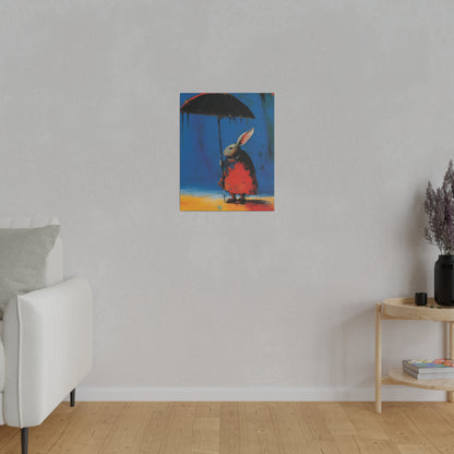 Rabbit in the Rain Pop Art | Stretched Canvas Print