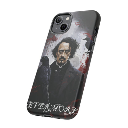 Nevermore Edgar Allen Poe, gothic Raven, Retro Samsung Galaxy Phone iPhone 15, 14 Plus 13 12 7 8 Se Horror Dark Academia Style goth Vibe