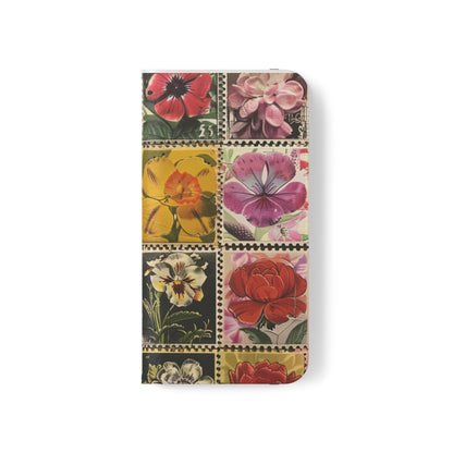 Vintage Floral Stamp Collection Flip Case