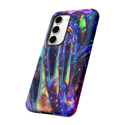 Marbled opalescent Holographic Print Phone Case