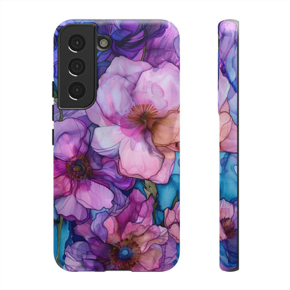 Purple Flower Stained Glass Phone Case