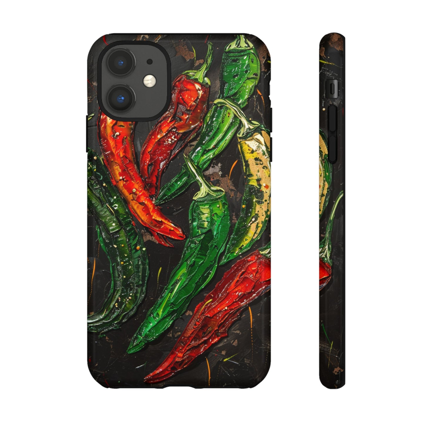 Green and Red Chili Peppers Phone Case